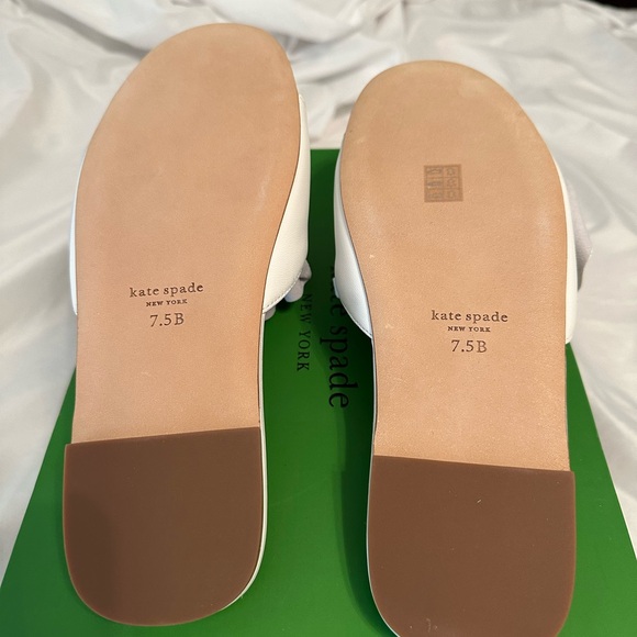 Kate Spade White Ruffle Slide Sandals - Picture 4 of 4